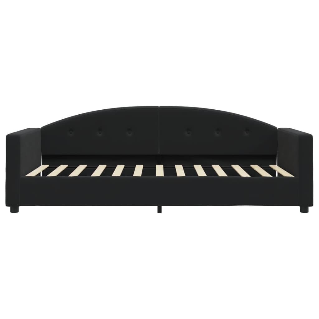 daybed med madras 90x200 cm velour sort