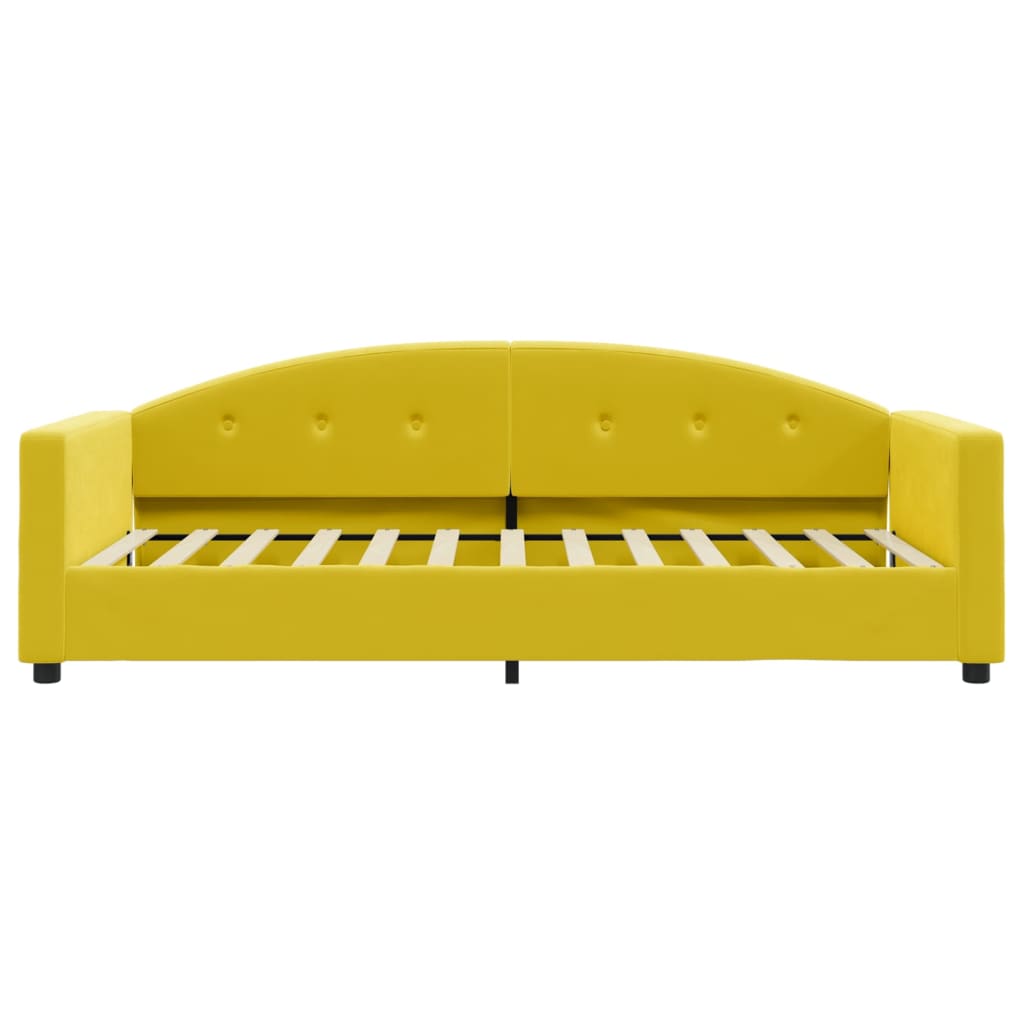 daybed med madras 90x200 cm velour gul
