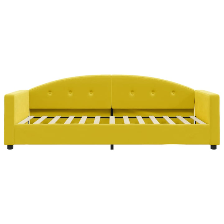 daybed med madras 90x200 cm velour gul