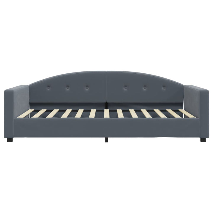 daybed med madras 100x200 cm velour mørkegrå