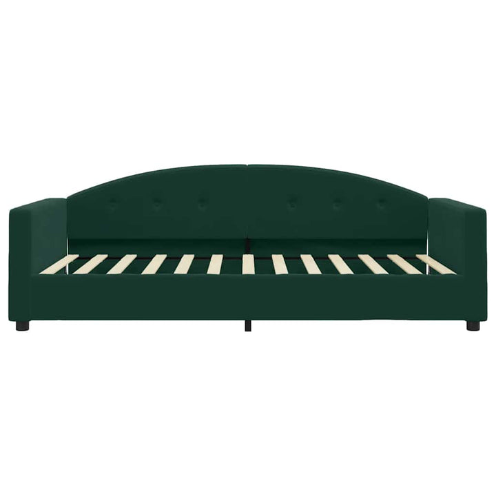 daybed med madras 100x200 cm velour mørkegrøn