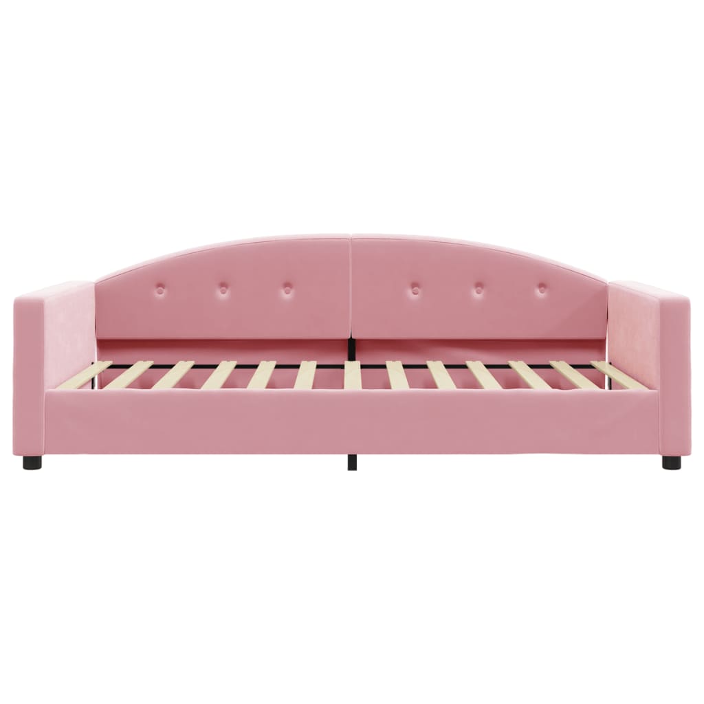 daybed med madras 100x200 cm velour pink