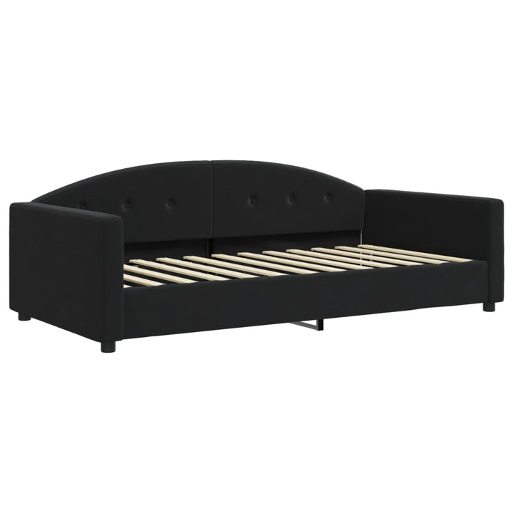 daybed med madras 100x200 cm velour sort
