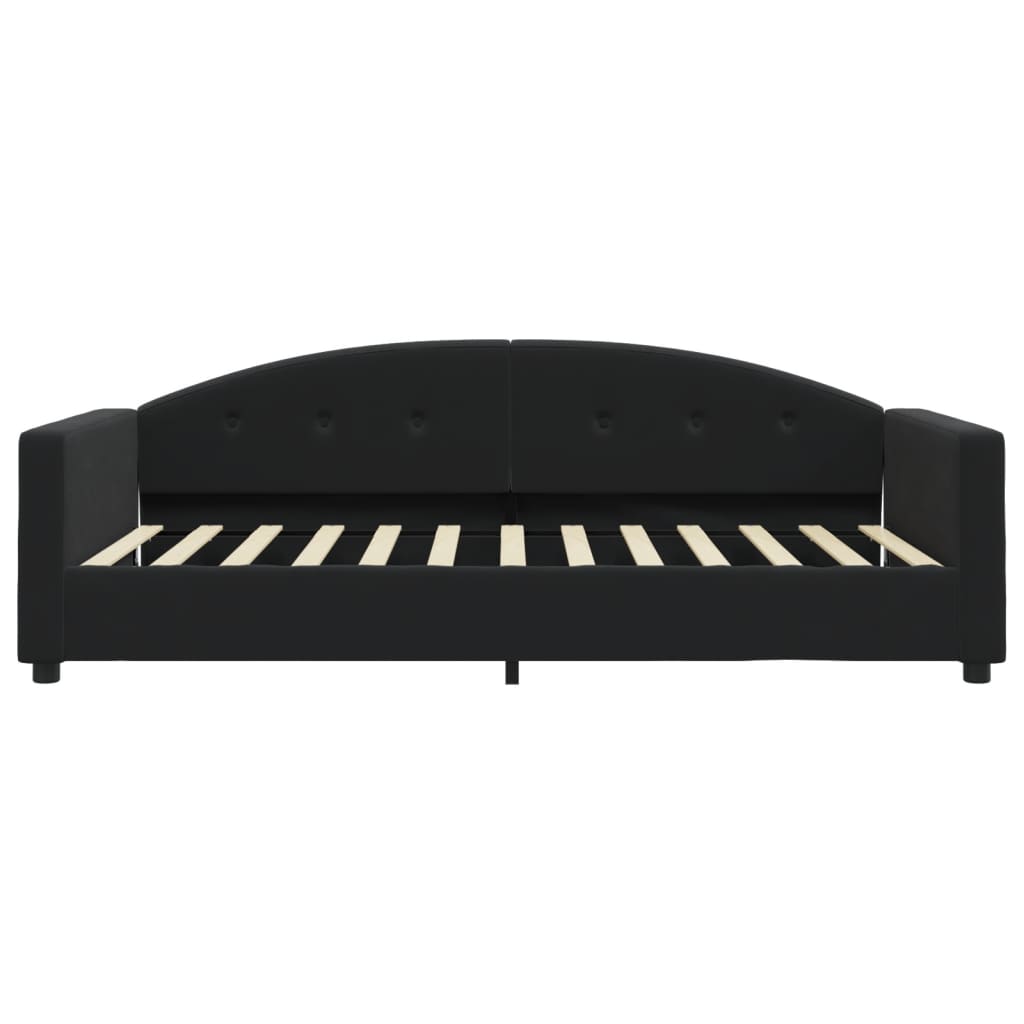 daybed med madras 100x200 cm velour sort