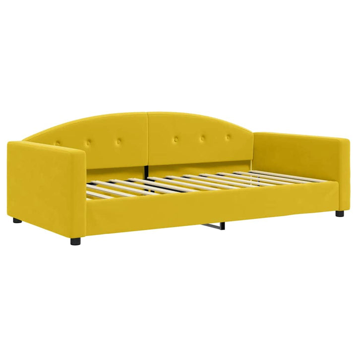 daybed med madras 100x200 cm velour gul