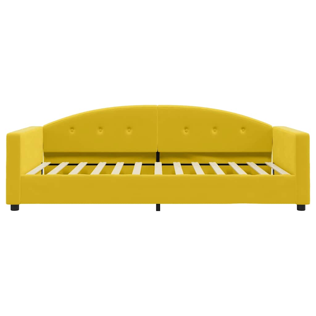 daybed med madras 100x200 cm velour gul