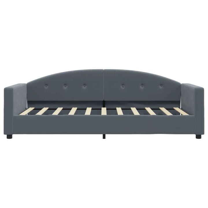 daybed med madras 90x190 cm velour mørkegrå