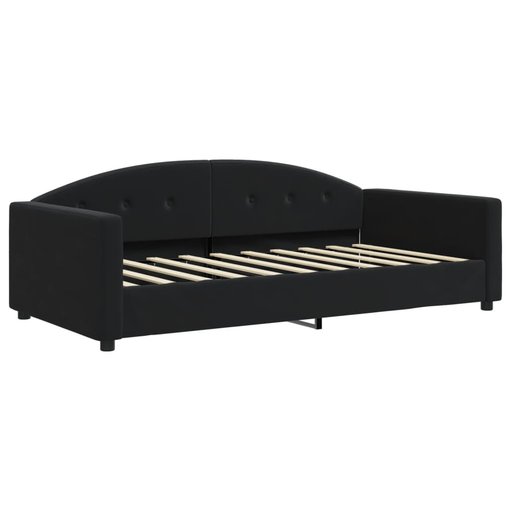 daybed med madras 90x190 cm velour sort