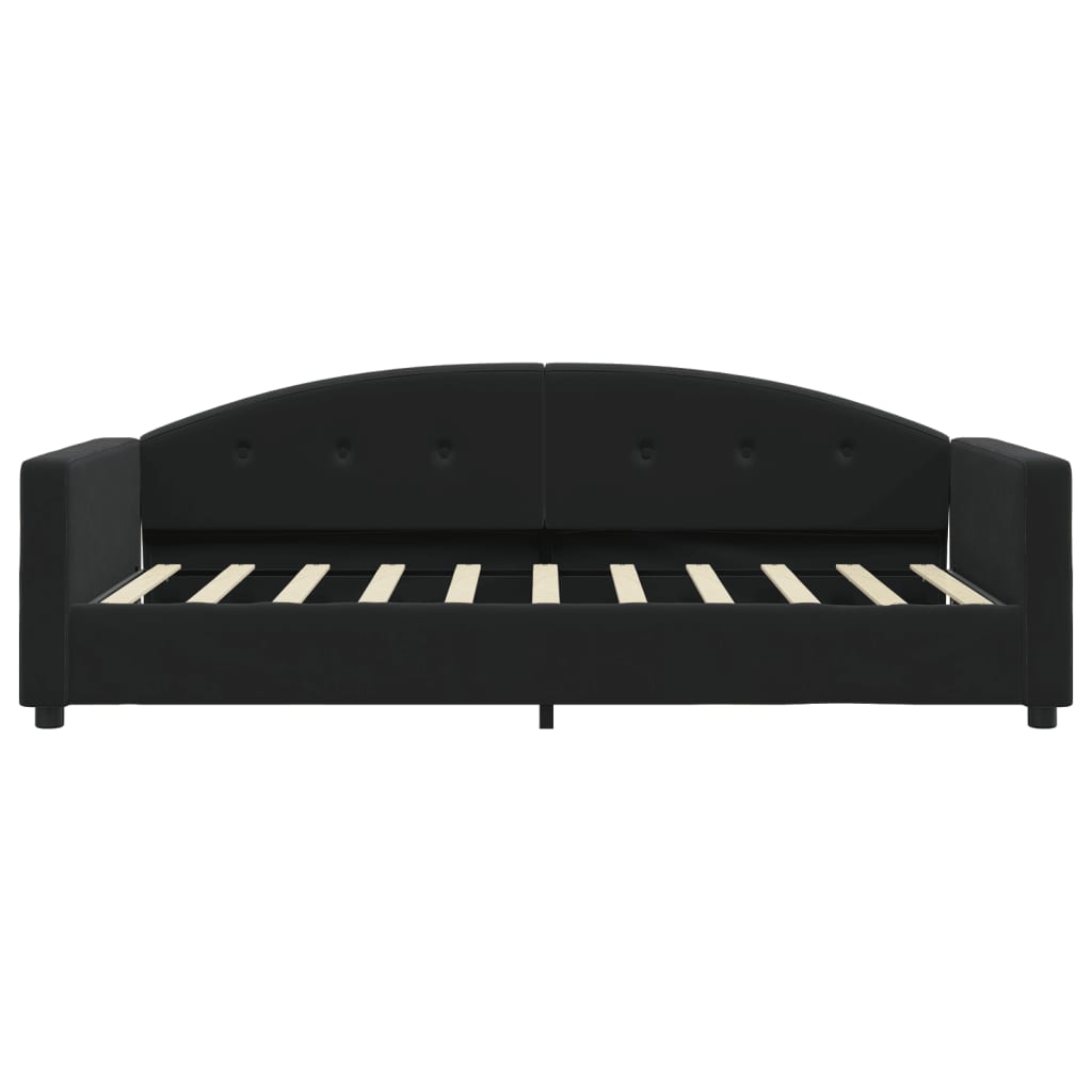 daybed med madras 90x190 cm velour sort