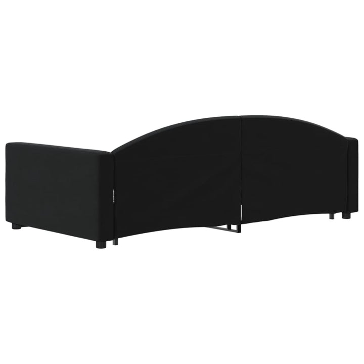 daybed med udtræk 100x200 cm velour sort