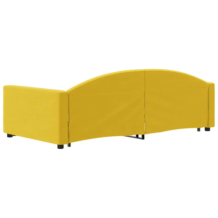 daybed med udtræk 100x200 cm velour gul