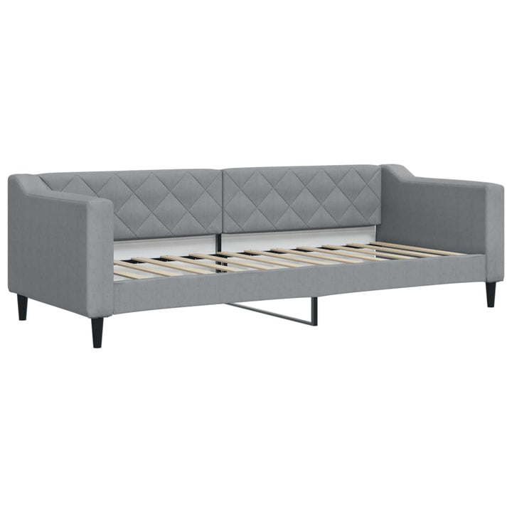 daybed med madras 80x200 cm stof lysegrå