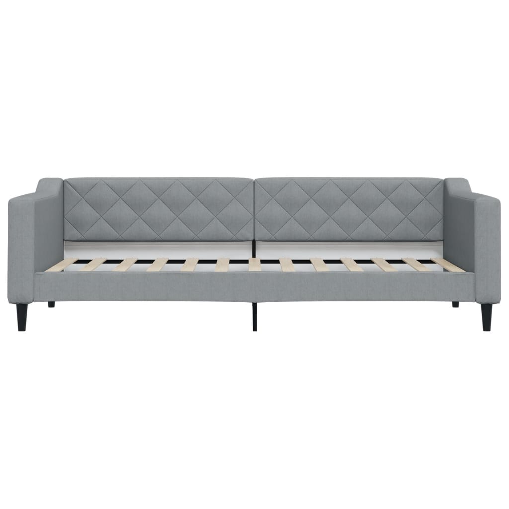 daybed med madras 80x200 cm stof lysegrå
