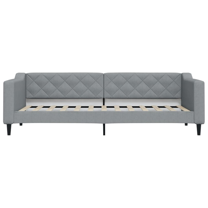 daybed med madras 80x200 cm stof lysegrå