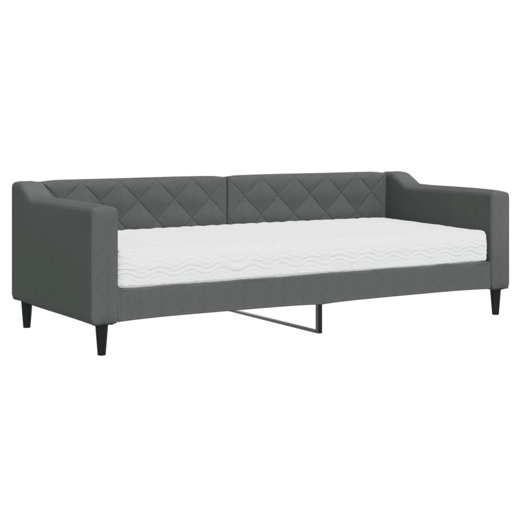 daybed med madras 80x200 cm stof mørkegrå