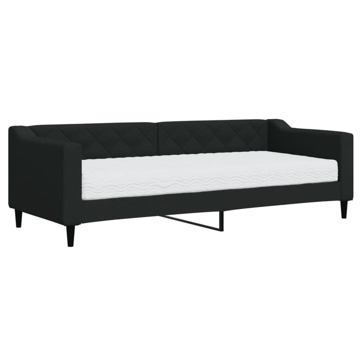 daybed med madras 80x200 cm stof sort
