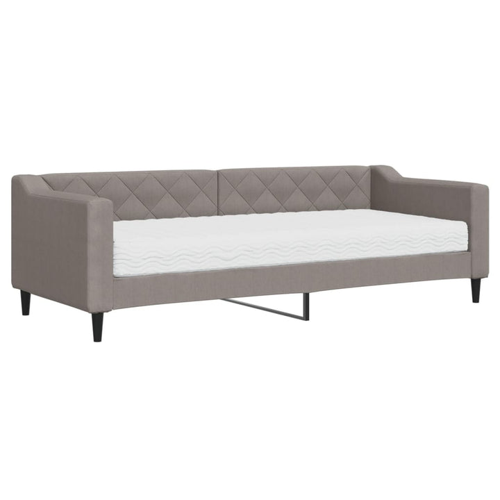 daybed med madras 80x200 cm stof gråbrun