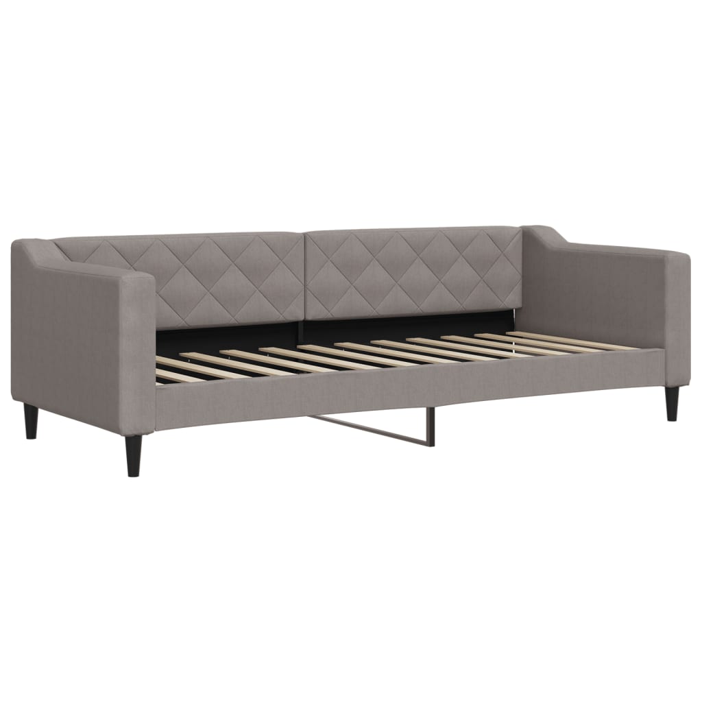 daybed med madras 80x200 cm stof gråbrun