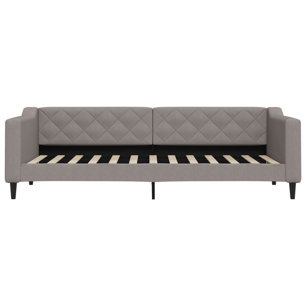daybed med madras 80x200 cm stof gråbrun
