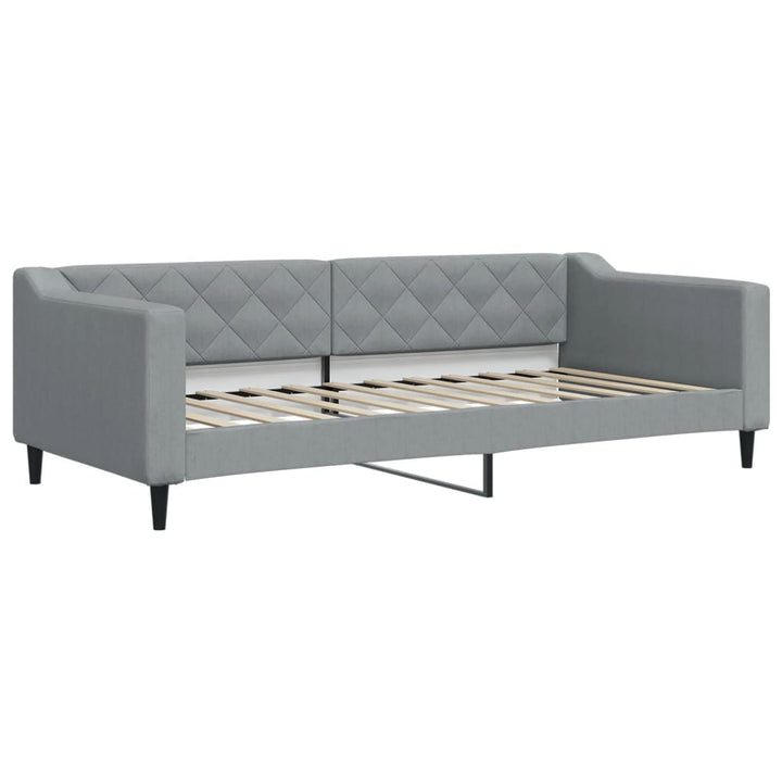 daybed med madras 90x200 cm stof lysegrå