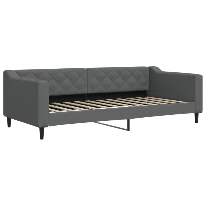 daybed med madras 90x200 cm stof mørkegrå
