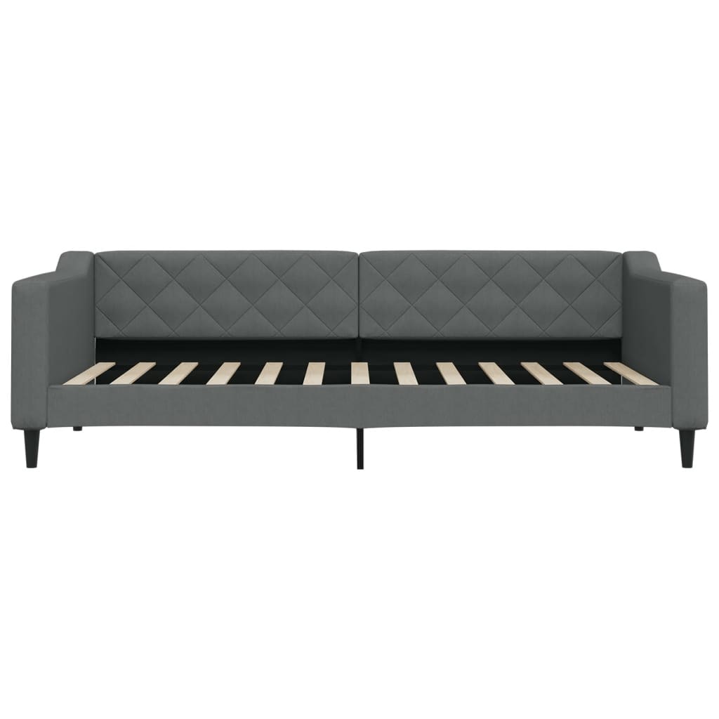 daybed med madras 90x200 cm stof mørkegrå