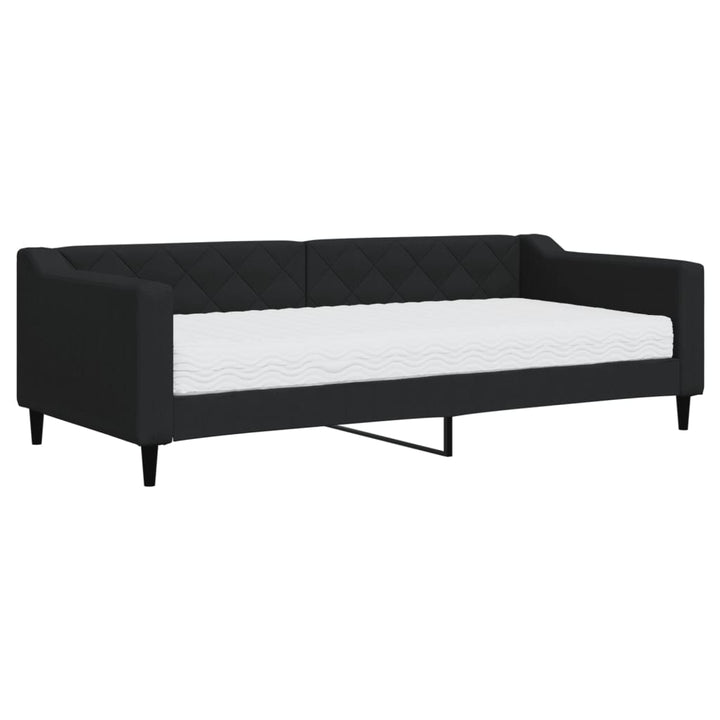 daybed med madras 90x200 cm stof sort