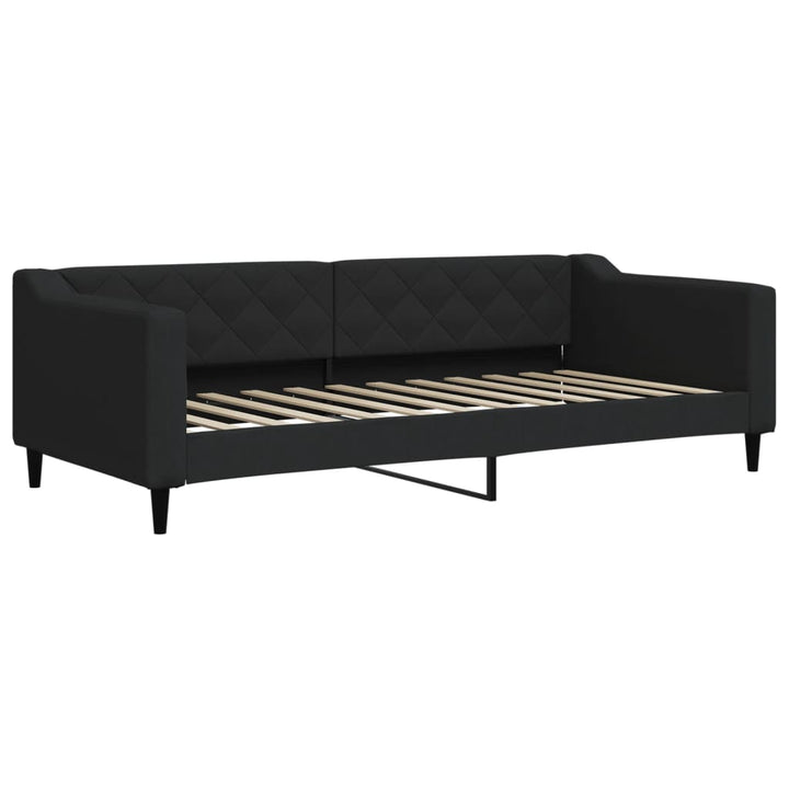 daybed med madras 90x200 cm stof sort