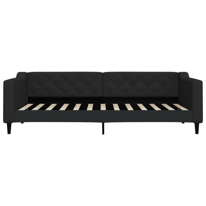 daybed med madras 90x200 cm stof sort