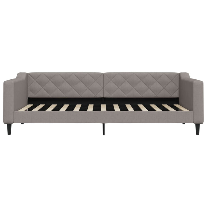 daybed med madras 90x200 cm stof gråbrun