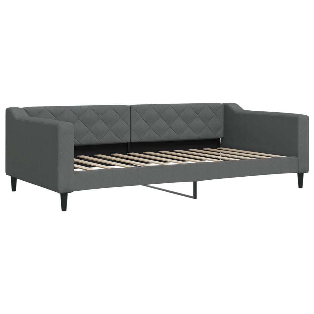 daybed med madras 100x200 cm stof mørkegrå