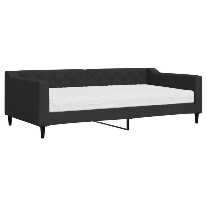 daybed med madras 100x200 cm stof sort