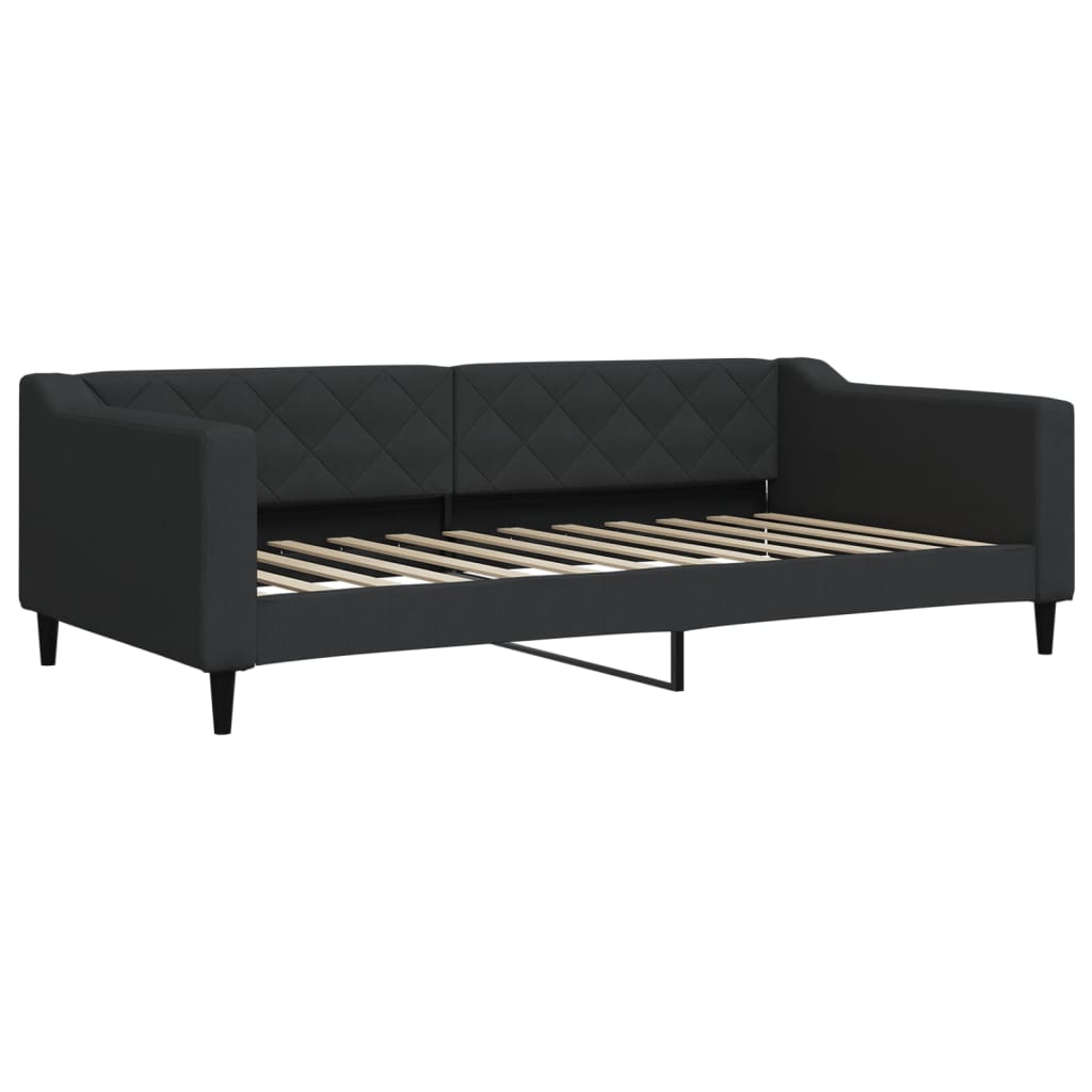 daybed med madras 100x200 cm stof sort