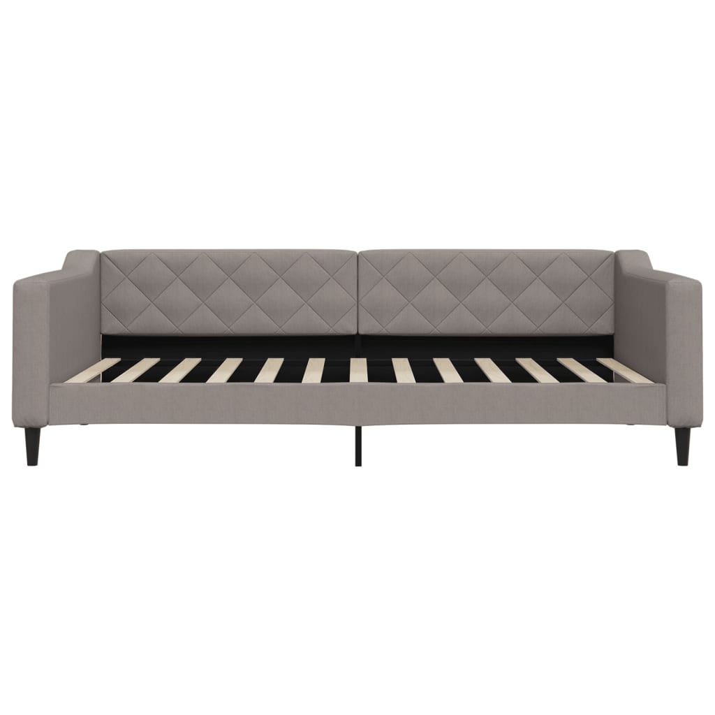 daybed med madras 100x200 cm stof gråbrun