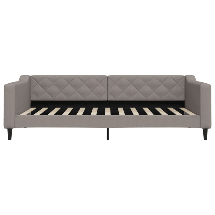 daybed med madras 100x200 cm stof gråbrun