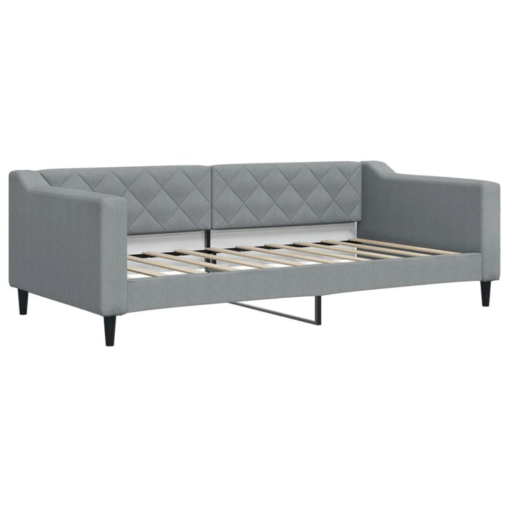 daybed med madras 90x190 cm stof lysegrå