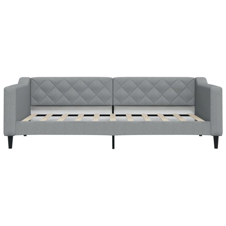 daybed med madras 90x190 cm stof lysegrå