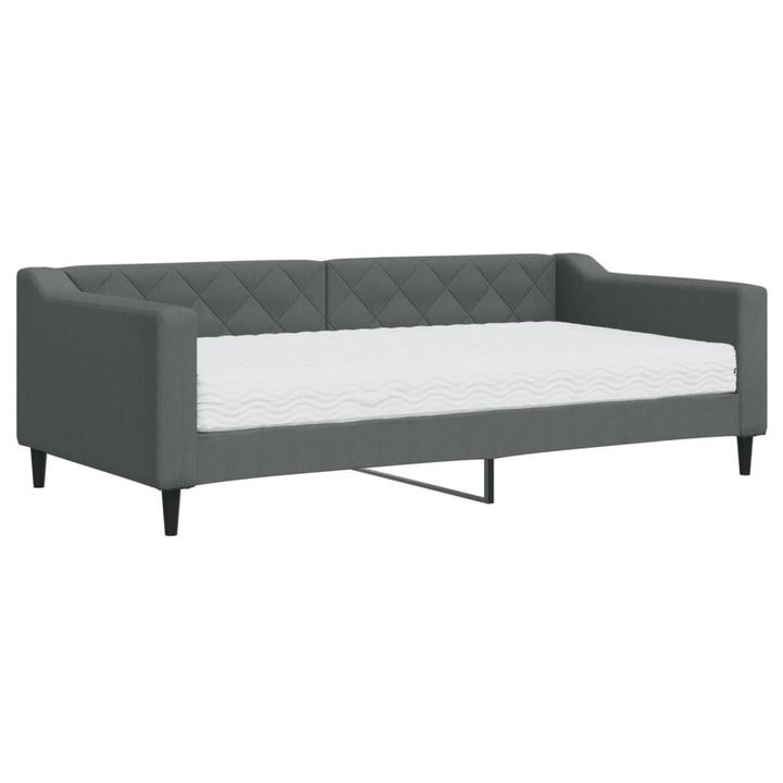 daybed med madras 90x190 cm stof mørkegrå