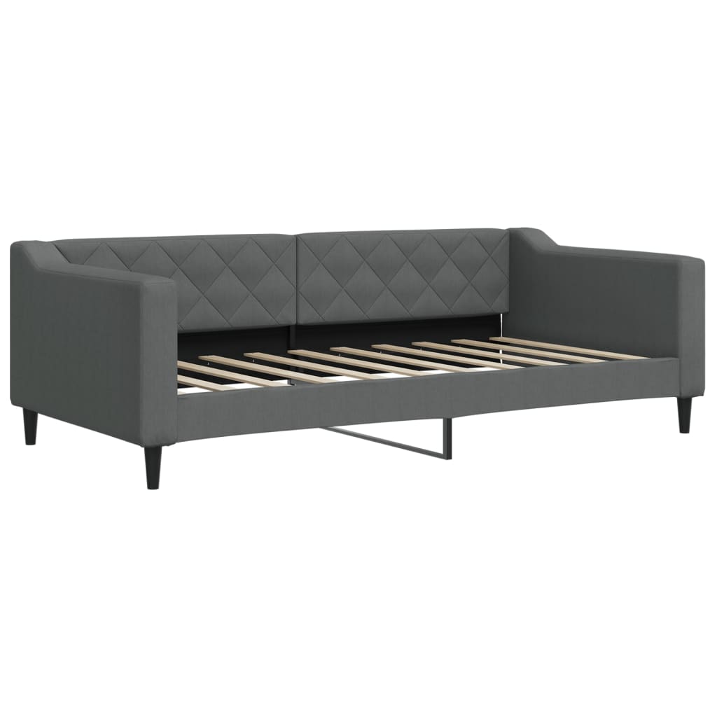 daybed med madras 90x190 cm stof mørkegrå