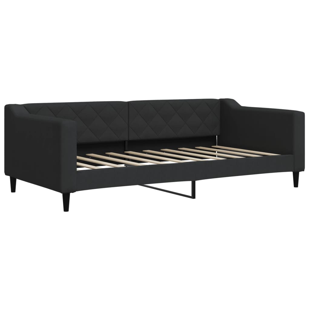 daybed med madras 90x190 cm stof sort