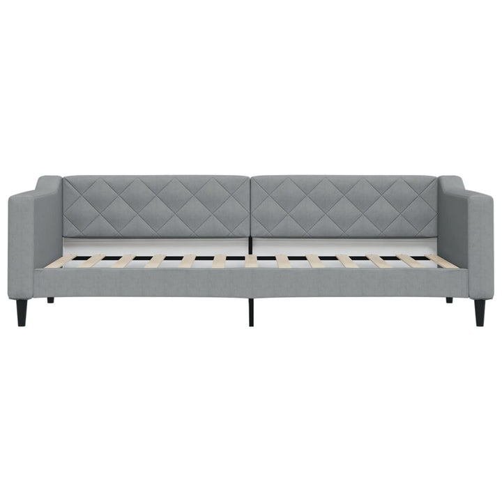 daybed med udtræk 80x200 cm stof lysegrå