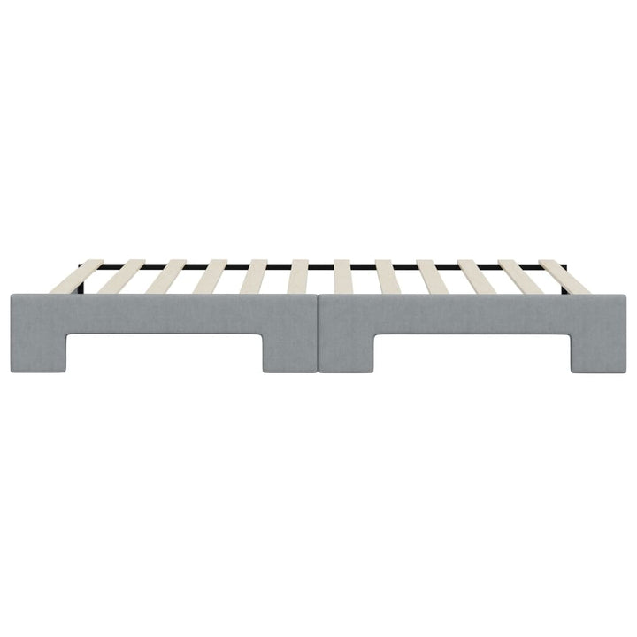 daybed med udtræk 80x200 cm stof lysegrå