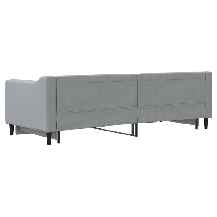 daybed med udtræk 80x200 cm stof lysegrå