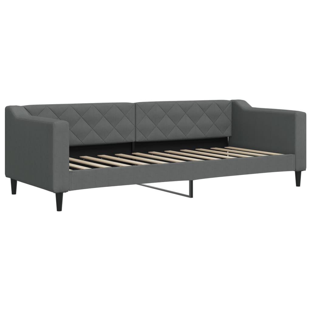 daybed med udtræk 80x200 cm stof mørkegrå