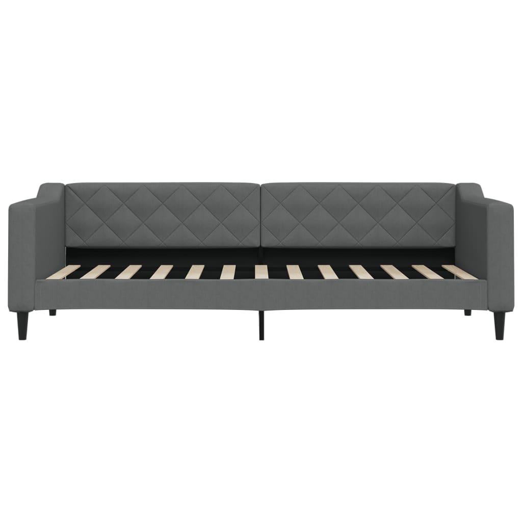 daybed med udtræk 80x200 cm stof mørkegrå