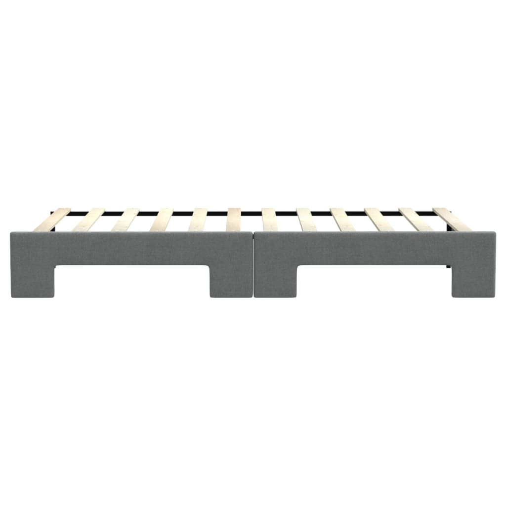 daybed med udtræk 80x200 cm stof mørkegrå