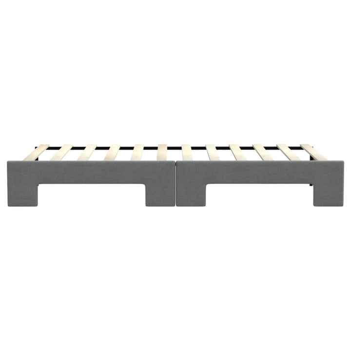 daybed med udtræk 80x200 cm stof mørkegrå