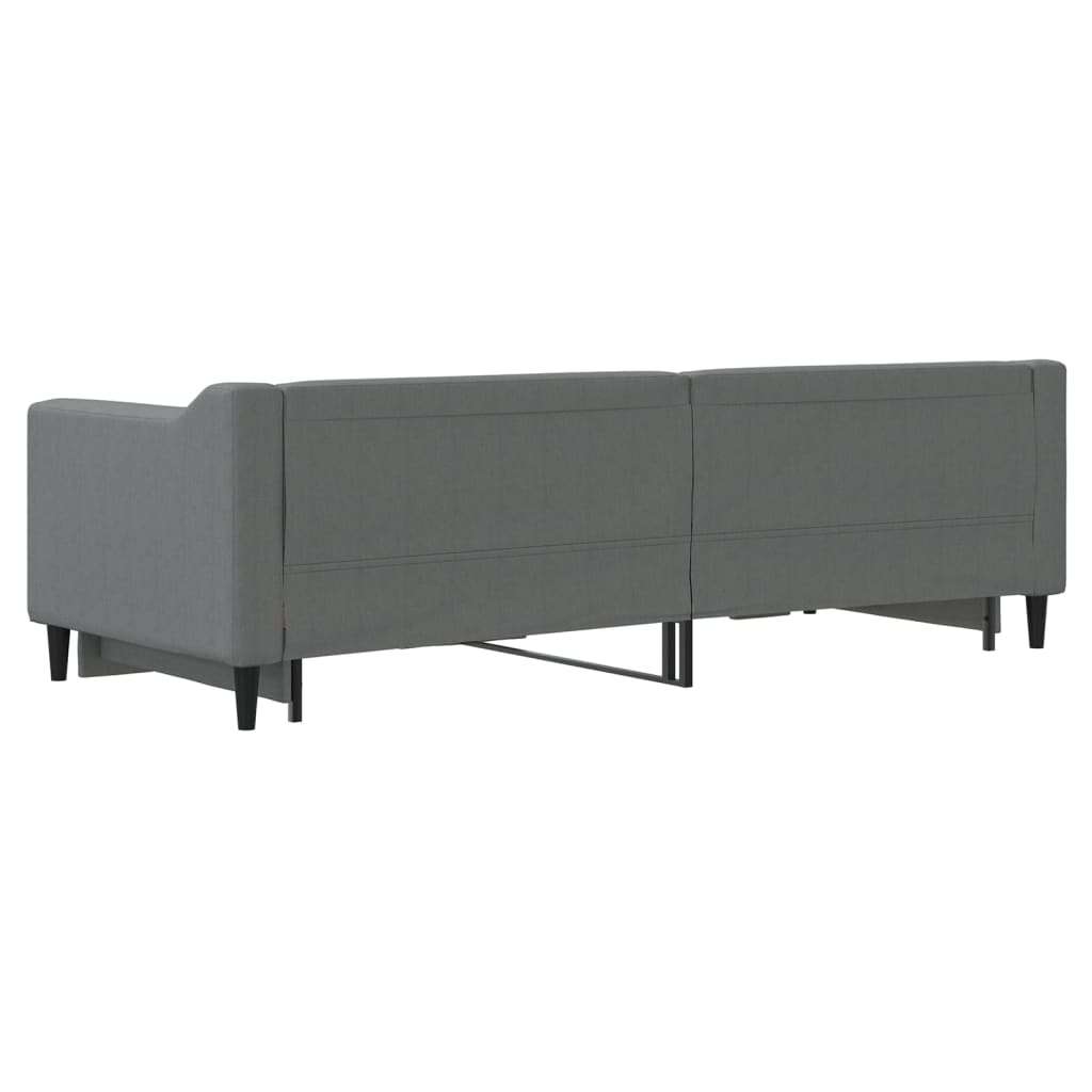 daybed med udtræk 80x200 cm stof mørkegrå