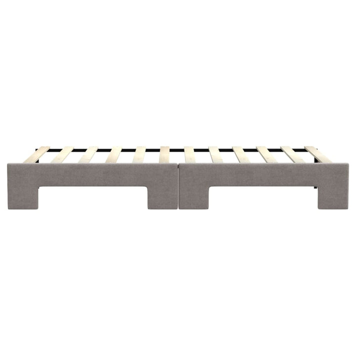 daybed med udtræk 80x200 cm stof gråbrun
