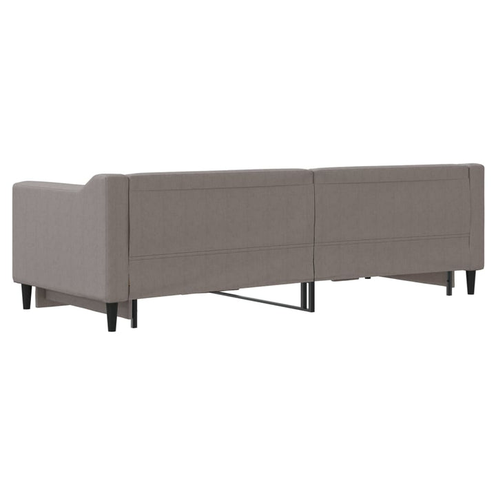 daybed med udtræk 80x200 cm stof gråbrun